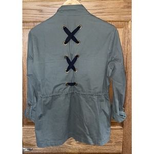 Democracy Jacket Women’s Size Small Military Style Utility Field Cargo Studded